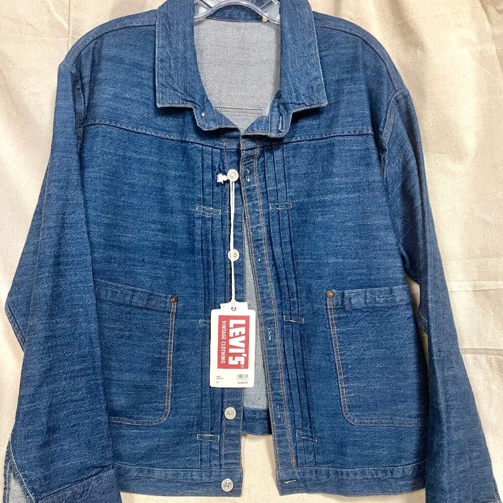 LVC Levi's Triple Pleat Blouse 1880 Cone Denim Made in USA Cinch Buckle Back NWT